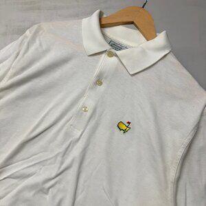Vintage Masters White 60s Two Ply Mercerized Short Sleeve Golf Polo Shirt Medium